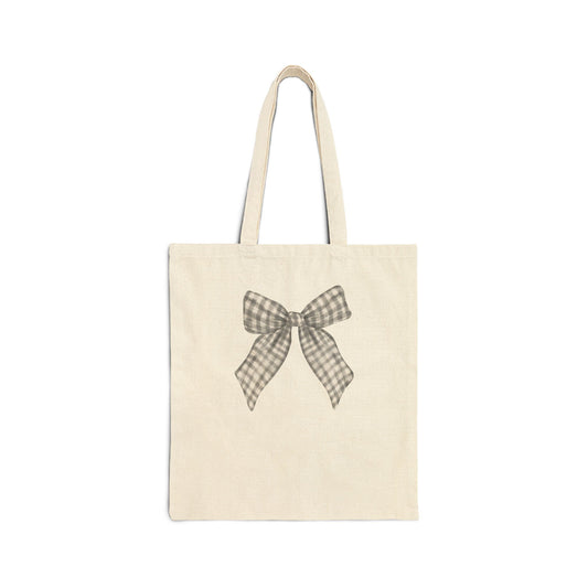 Gingham Bow - Tote Bag