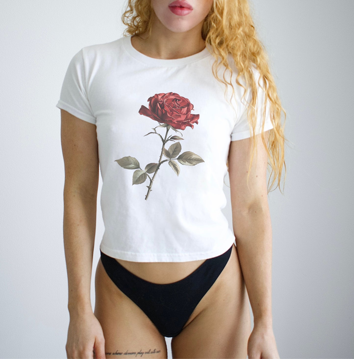 Red Rose - Baby Tee